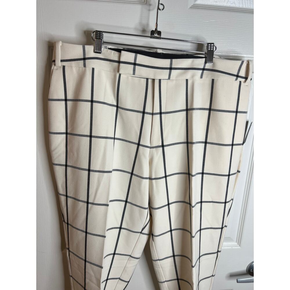Rachel Roy Collection Women's Tapered Dress Pants Cream Black Combo NEW~Size 18W - Picture 2 of 7